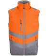 RG549 TRB202 Regatta High Visibility Two Tone Thermal Baffle Bodywarmer Orange  / Grey colour image